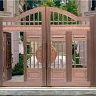 Automatic Gate Automatic Sliding Main Entrance Safety Copper Gate Luxury Patio Arch Doors Exterior