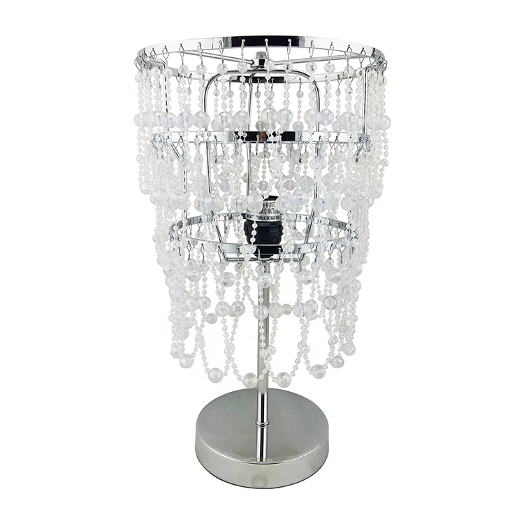 beaded chandelier table lamp