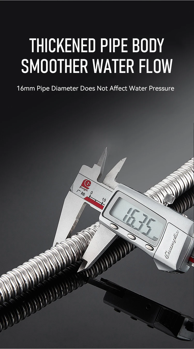 Corrugated Plated 304 Stainless Steel Water Heater Hose Flexible Corrosion & Chemical Resistant for Bathroom Toilet supplier