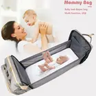 Baby Bag OEM Multifunction Foldable Baby Bed Travel Backpack Mommy Nappy Diaper Bag With Bed