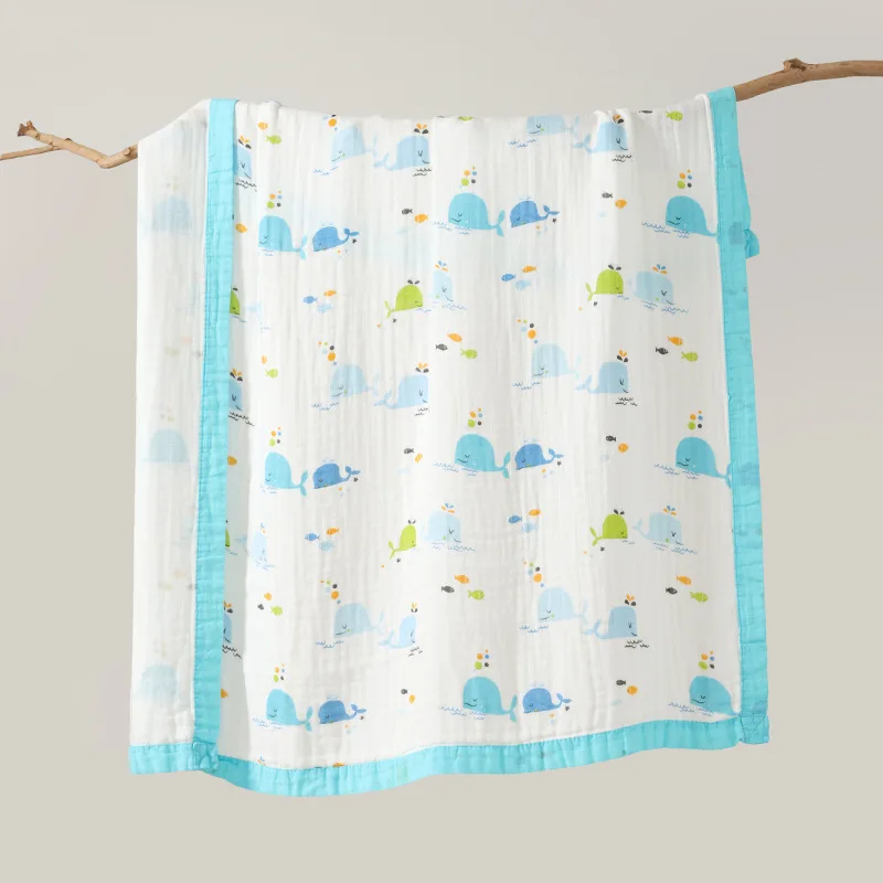 Wholesale 4-Ply Gauze Bamboo Textile Bath Towel Newborn Cotton Quilt Summer Soft Towel Baby Blanket