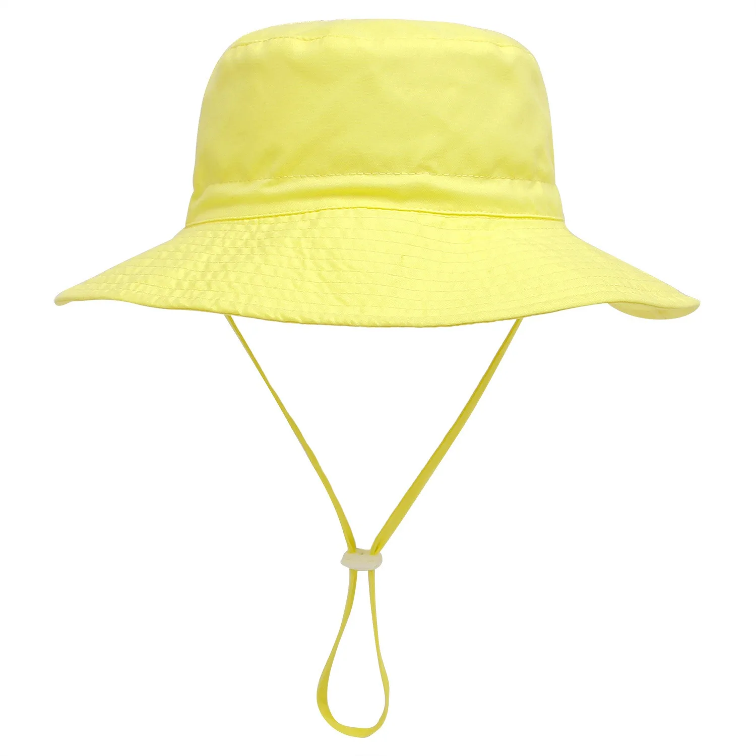 Wholesale plain printed children girl summer cotton custom baby logo sun hat cord blank school with strap kid bucket hat Wholesale plain printed children girl summer cotton custom baby logo sun hat cord blank school with strap kid bucket hat