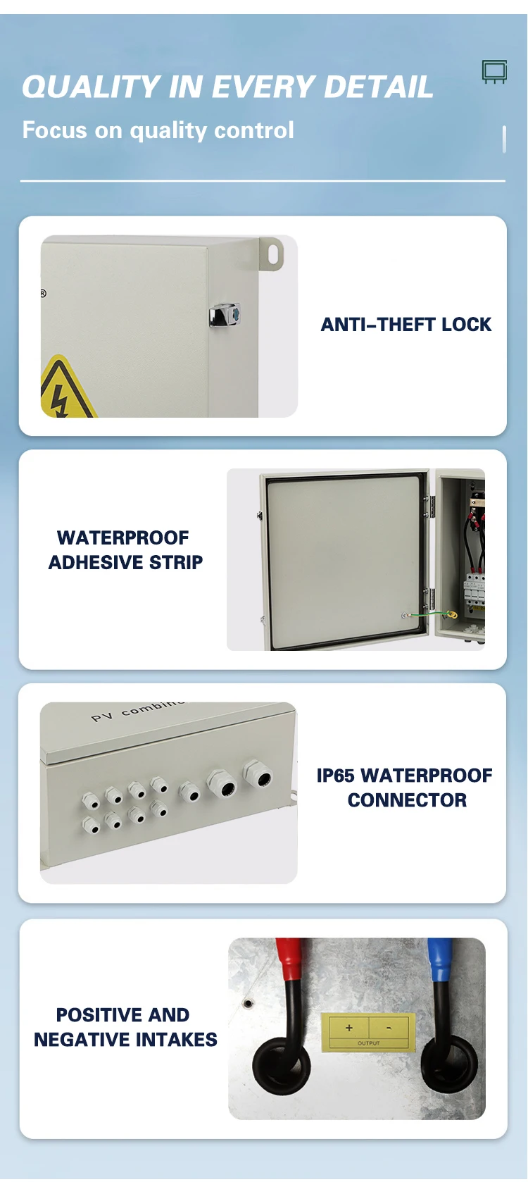 CKMINE 高品質防水10ストリング1000V DC IP65ソーラーパネルアレイジャンクションボックスPVコンバイナーボックス製造用