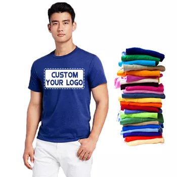 Wholesale Blank T Shirt Custom 100% Cotton t-shirt Printing logo for Mens Plain t shirts Printed White Black T Shirt