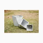 Flower Ceramic Factory Wholesale Cement Short Diamond Flower Pot Ceramic Flowerpot For Plant Potted/Flower Planting
