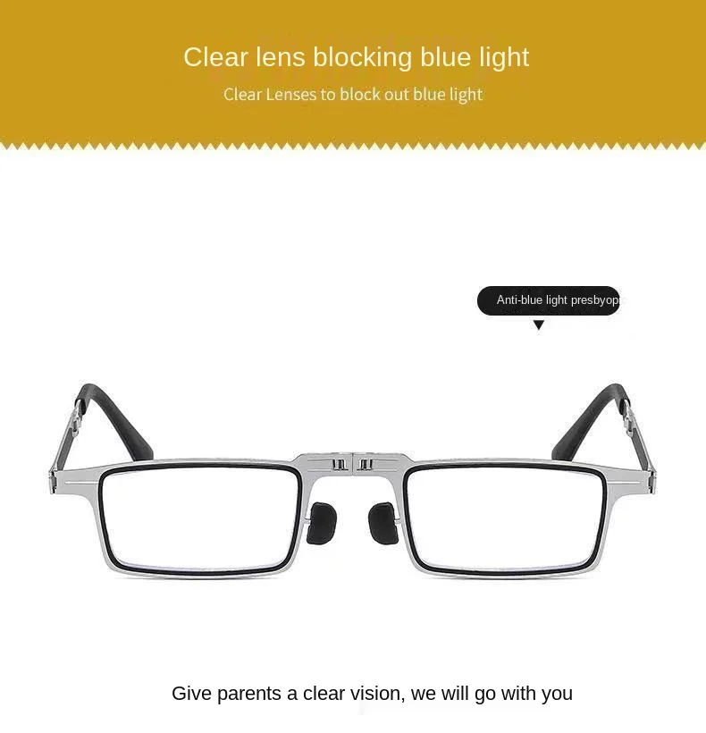 New Style Antiblue Light Reading Glasses Without Screw Folding High