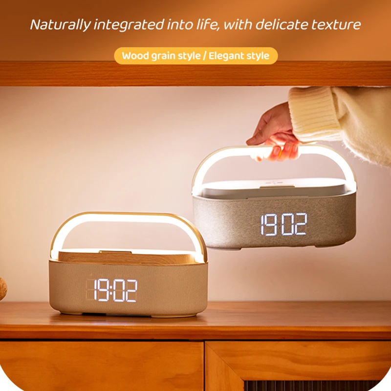 Wireless Charging Night Light Wireless Mobile Phone Charging Digital Alarm Clock Wireless Charger For iPhone