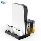 3 Cooling Fan Bracket Indicator 3 USB Port Vertical Dual Charger Stand Station Holder For PS5 Charger With Game Holder