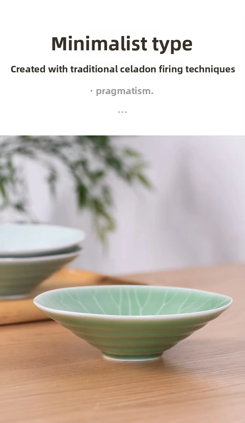 product hot sell modern design large soup noodle bowl celadon household ceramic conical tableware ceramic bowl for hotels-7