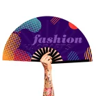 13inch hand fan promotional large rave fan bamboo hand fan