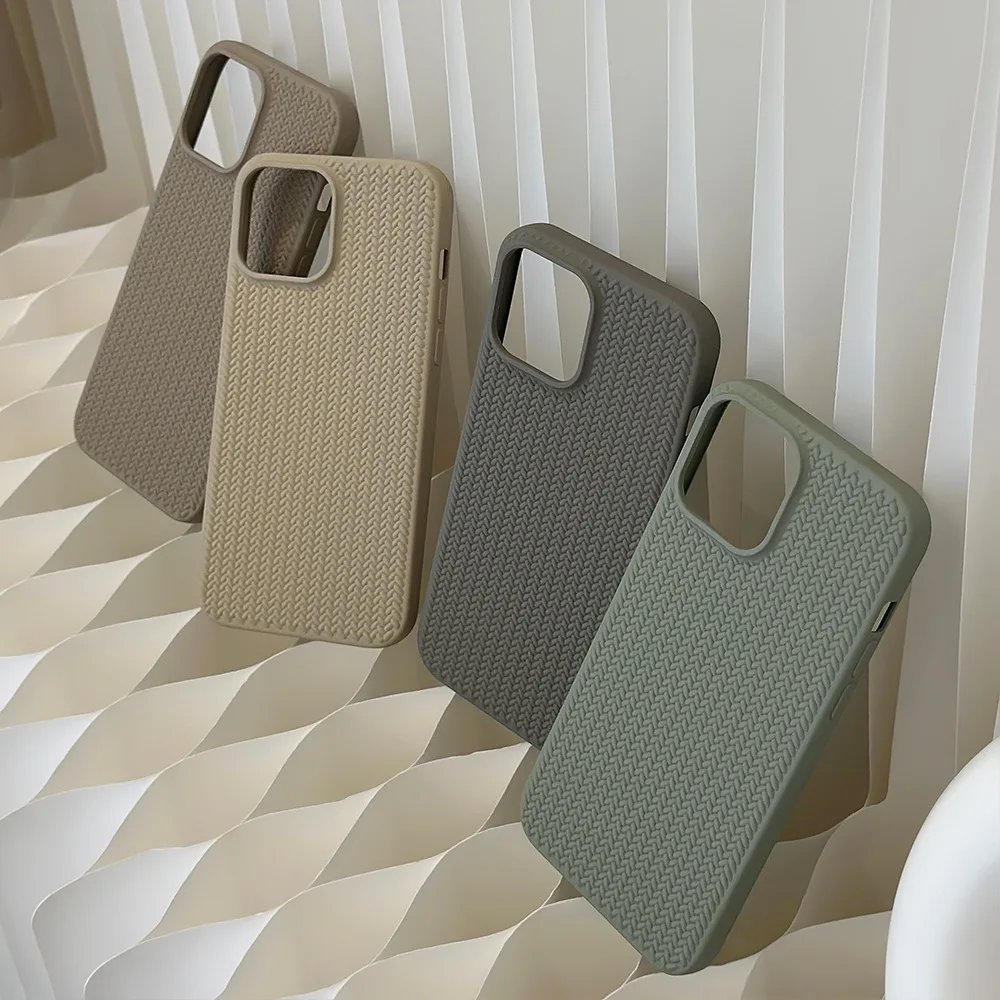 product woven texture for iphone 17 pro for iphone 17 pro max case for iphone 16 for iphone 15 solid color-2