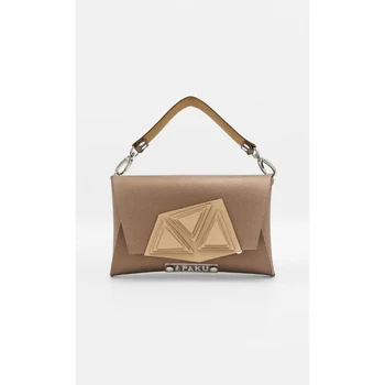 High Quality Minimalist Fashionable Design Women Handbag Sustainable Fashion PAKU Messenger Bag in Metallic