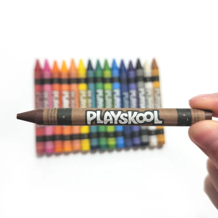 Promotional Non Toxic Washable 16 Pack Mini Crayons Stationery Wax Crayon Set for Kids Drawing