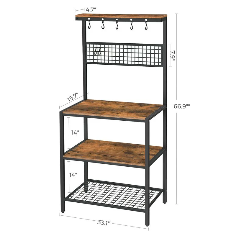 Wholesale Kitchen Storage Rack Kitchen Stand Shelf for Bakers Microwave Oven Seasoning Spice Dish Pot Organizer