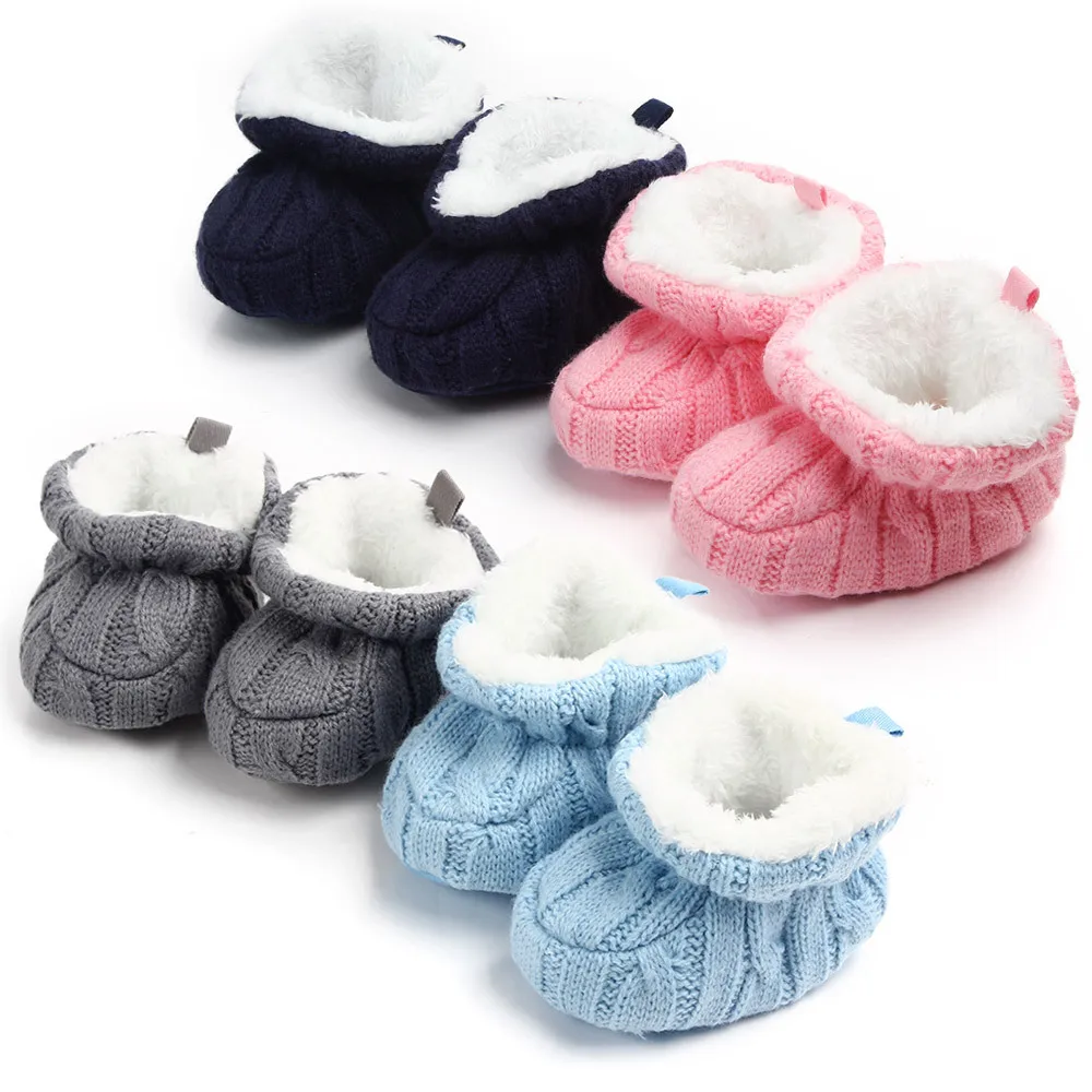 Slipper Casual Baby Infant Prewalker Crochet Newborn Shoes Knit Crib Socks 