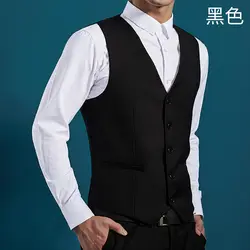 Wholesale Custom Slim Fit V-Neck Sleeveless Waistcoat Casual Business Wedding Dress Men's Suit Vest