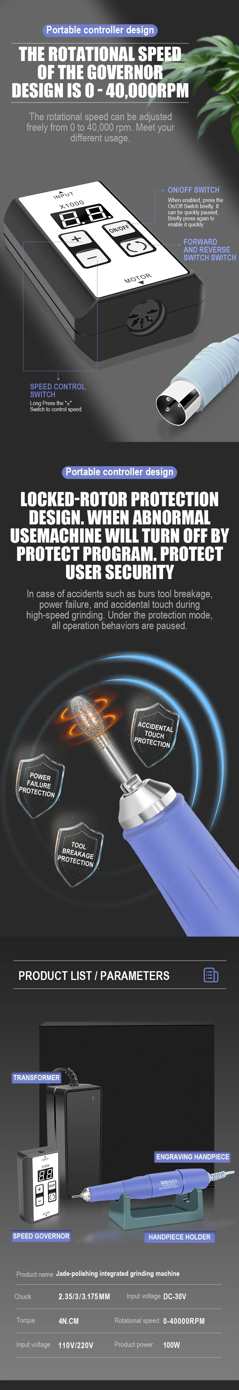 AT-CM-051 Multi-functional nail polishing wood engraving machine factory