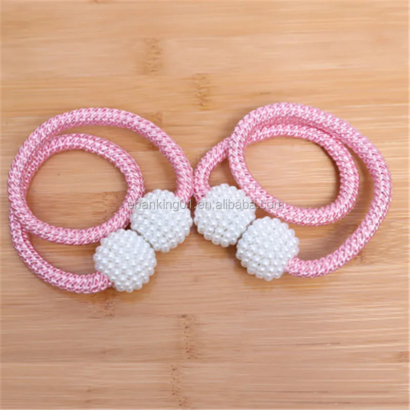 Pearl Magnetic Magnetic Ball Curtain Tie Rope Backs Holdbacks Buckle Clips Accessory Rods Accessoires Hook Holder R1567