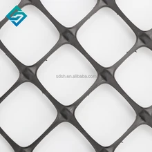 High Tensile Strength PP Uniaxial Biaxial Triaxial Plastic Geogrid 30kn   plastic geogrids mesh price geogrid plastic fence