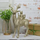 Holiday Holiday Supplies Christmas Glitter Reindeer Figurine Table Desk Decorations Xmas Holiday Party Supplies