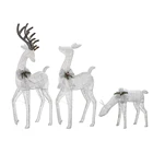 Christmas Light Decoration New 3D 3PK 175L LED Outdoor Christmas Standing Reindeer Deer Light For Yard Decoration