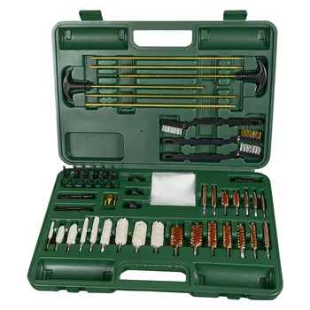 Universal gun cleaning kit green case fits for gun maintenance completed bore care cleaning brushes