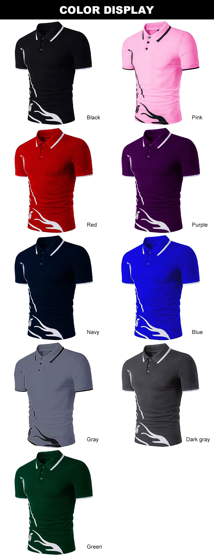 Latest Style Men's Polo Shirts Short Sleeve Muscle Tshirts Summer