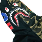 Fashion Men's Full Zipper Sweatshirt Fashion Casual Coat Outdoor Hip Hop Funny Tops Bape Hoodie