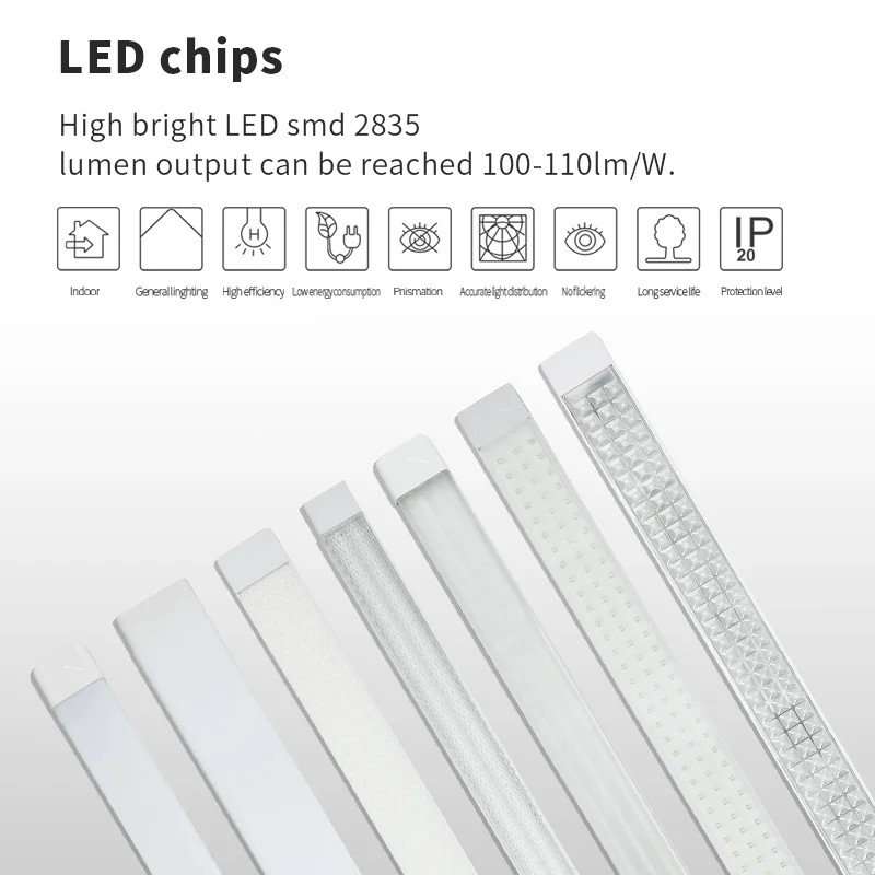 Factory wholesale Led linear wood strip lamp Led purification lamp 36w Led tube lamp 0.6M 0.9M1.2M 1.5M40W tube