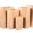 Bakery Paper Bread Paper Bag Bakery Bread Packaging Bag Factory Wholesale Cheap Square Bottom Food Brown Kraft Paper