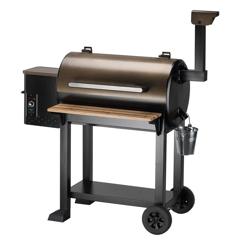 Black Wood Pellet Grill and Smoker Bbq Grill