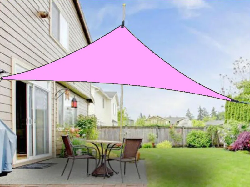 Outdoor Triangle Sun Shadow Shade Sail Garden Swimming Pool Oxford Waterproof Shade Sail