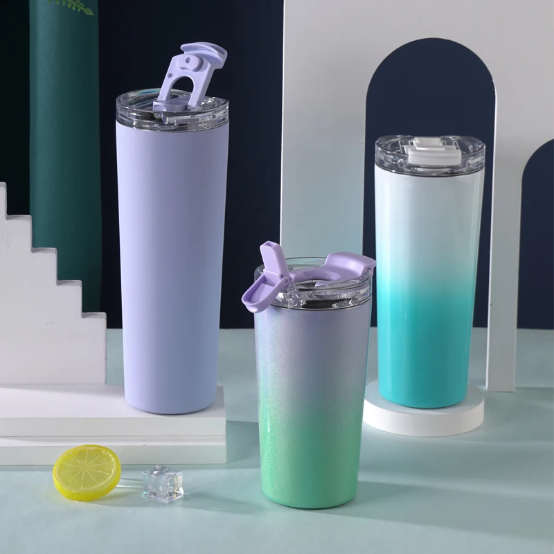 2026 New Product Ideas Skinny Gradient Stainless Steel Tumbler factory
