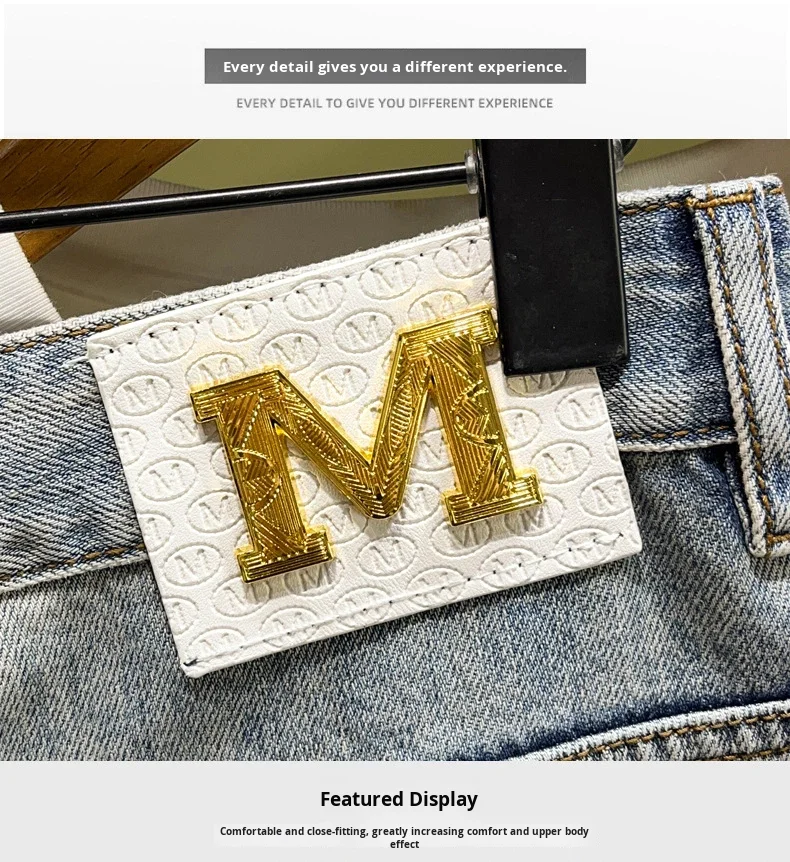 Vintage Personality High-End Distressed Ripped Nylon/Cotton Men's Trendy Slim Fit Stretch Straight Summer Casual Mid-Length supplier