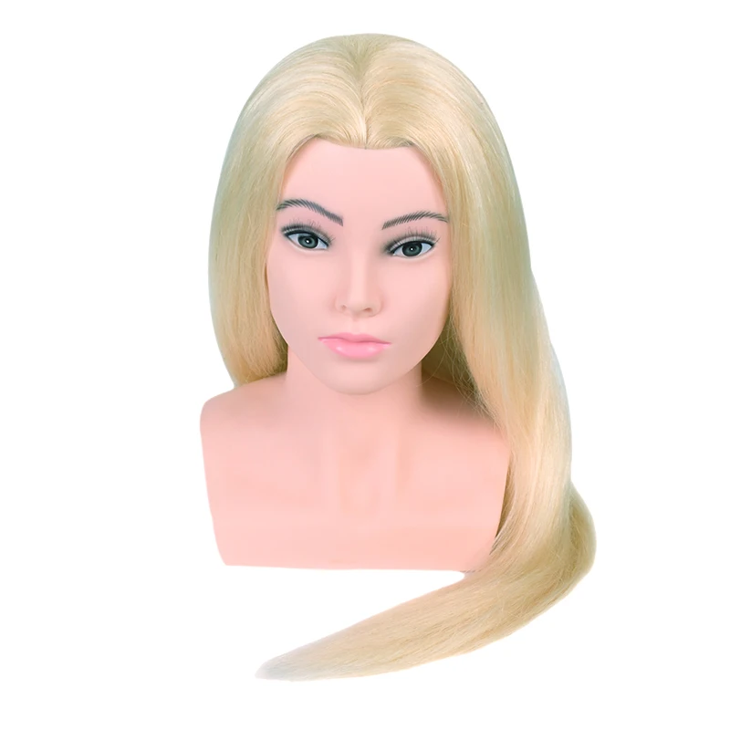 Professional Hairdressing Styling Makeup Training Head 613# Blond Color  Real Human Hair Salon Mannequin Head - Buy Hairdressing Styling Makeup  Training Head,Training Head For Hair Cut,Blond Color Real Human Hair Salon  Training