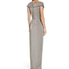 Elegant Solid Off Shoulder Surplice Ladies Gown Dress Customized Party Women Evening Dresses
