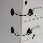 Locks Door Lock Wholesale Baby Safety Fridge Locks Zinc Alloy Sliding Door Refrigerator Lock With Key