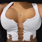 Summer Vest Sexy Sweet Bandage Hollow Crop Top Camisole Summer Club Party Vest Woman Vest Tops For Women