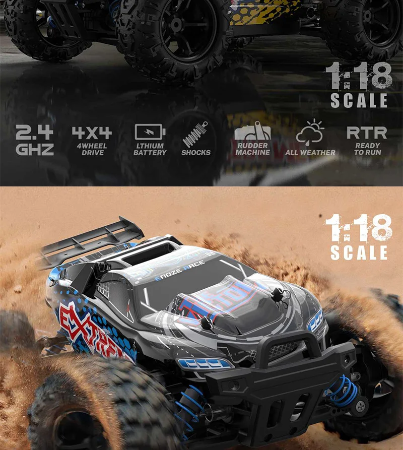40km/h High-Speed RC Off-Road Car - Upgraded 9302E Electric Truggy
