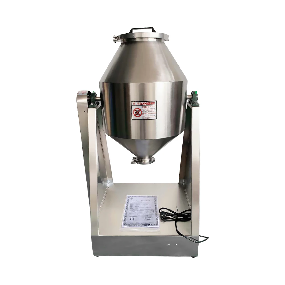 25kg Fuluke powder double cone Vertical Tablet Stainless Steel Solid Material Washing dry Powder Mixer Machine