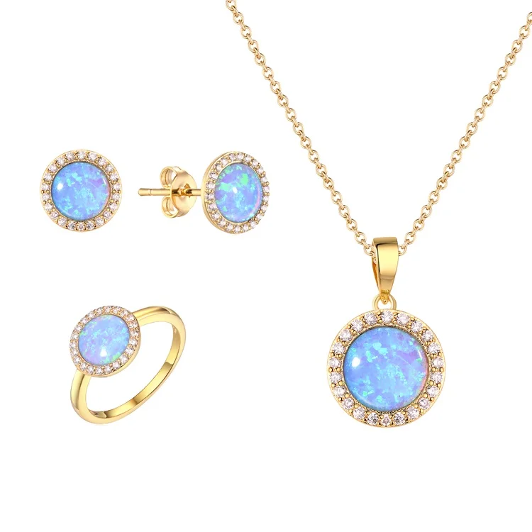 Charismatic Fashion Brand Designer Silver Blue Fire Opal Earrings Cute Jewelry E221