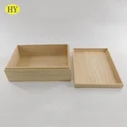 Box The Wooden Box Custom Natural Unfinished Wood Packaging Box With Lift Lid