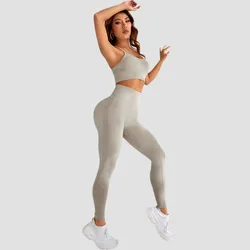 Factory Wholesale Activewear Shock-Proof Fitness Absorbs Sweat Yoga Sets High Waist Sportswear For Women
