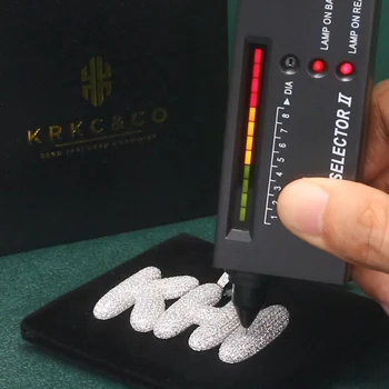 KRKC Hip Hop Diamond Silver VVS Moissanite karat Necklace Jewelry 18k Men Cross Memory Letter Name Custom Moissanite Pendant