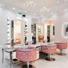 Salon And Salon Equipment Sets Whole Set Pink Hairdressing Salon Furniture And Equipment Package