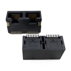 RJ45 Socket 1x2 Patch Type 8p8c 2 Cell 90 Degree Horizontal SMT Network Port 1.27 Spacing