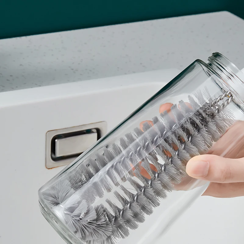 New durable soft plastic Dish bottle multi-functional wash cleaning brush with long hand for Kitchen