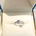 Wedding Ring Rings Size Adjustable S925 Sterling Silver Mosangshi Women's Wedding Diamond Ring