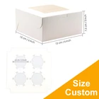 Custom logo wholesale transparent with Window Food Grade Kraft Inserts Bakery dessert packaging Cake Cup Box
