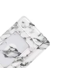 Thin Simple Marble Printing Thin Wallet Faux Leather Credit Card Holder